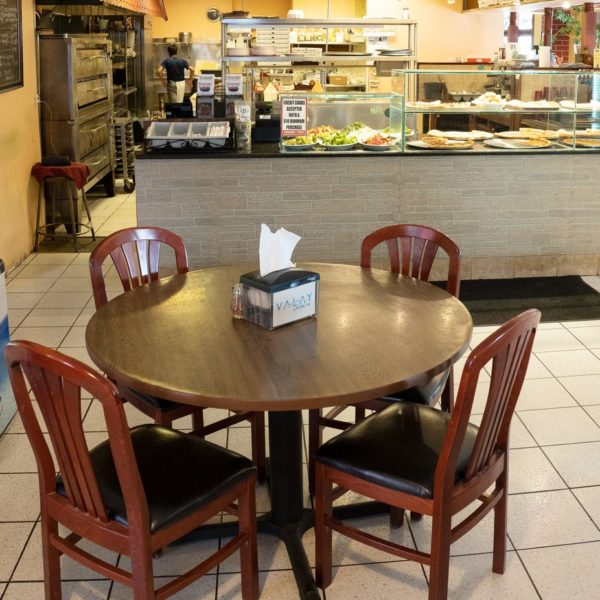 NY Pizza indoor seating and counter